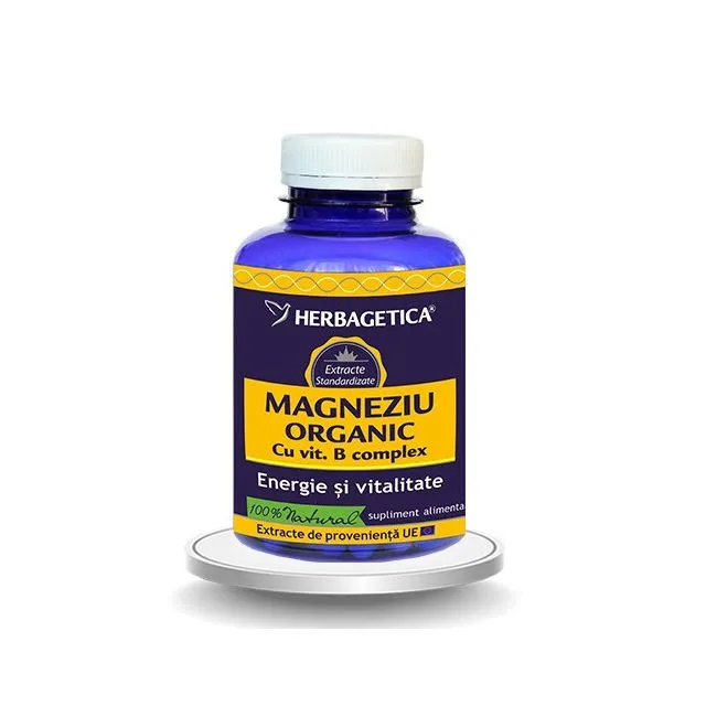 Magneziu organic x 120cps (Herbagetica)