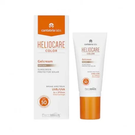 Cantabria Heliocare color Gel cremos neuleios, Brown SPF 50, 50ml