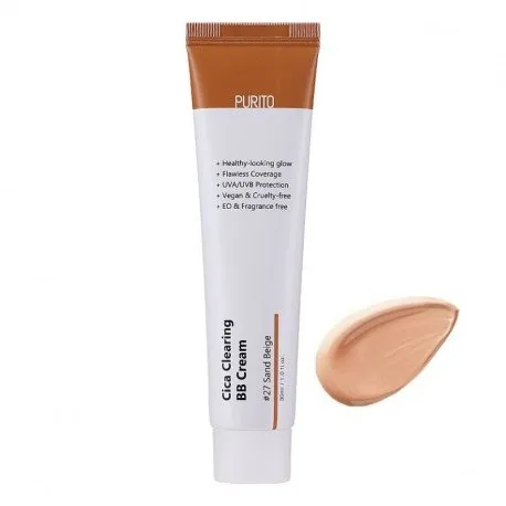 PURITO Cica Clearing BB Crema coloranta de fata 27 Sand Beige, 30ml