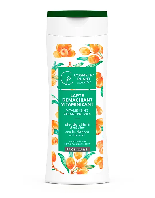 Lapte demachiant vitaminizant cu ulei de catina si masline, 200 ml, Cosmetic Plant