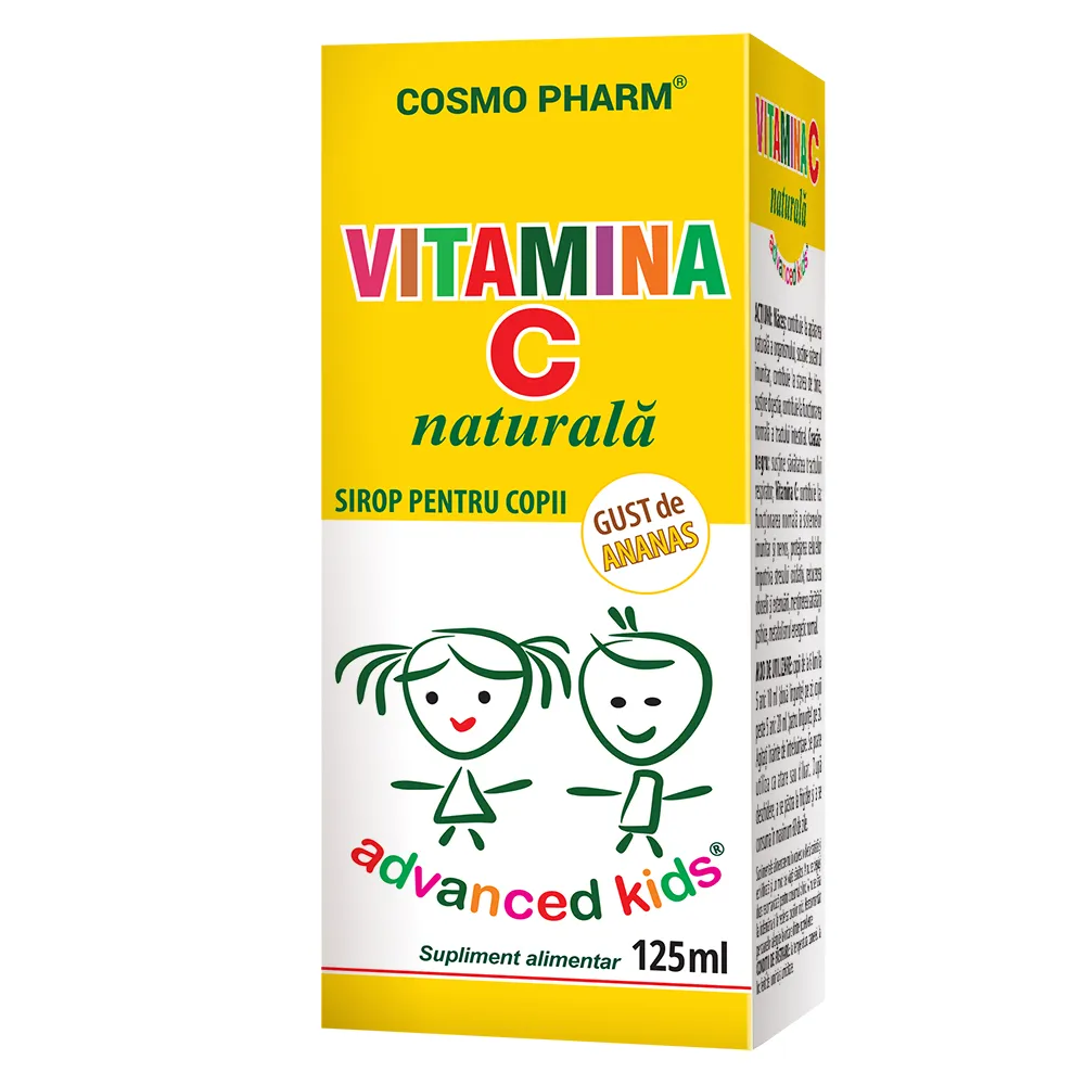 Sirop pentru copii Vitamina C naturala, 125 ml, Cosmopharm