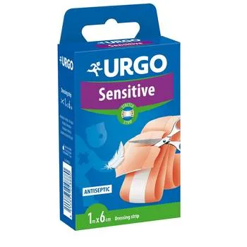 Plasturi Multiextensibil Sensitive 1 x 6cm, 1 bucata, Urgo