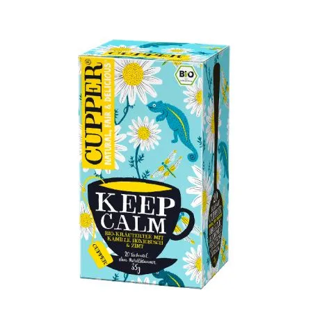Ceai bio Keep Calm, 20 plicuri, Cupper