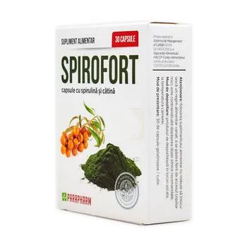 Spirofort cu Spirulina si Catina, 30 capsule, Parapharm