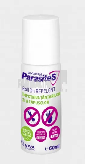 Santaderm Roll-on Repelent impotriva tantarilor si capuselor 60 ml