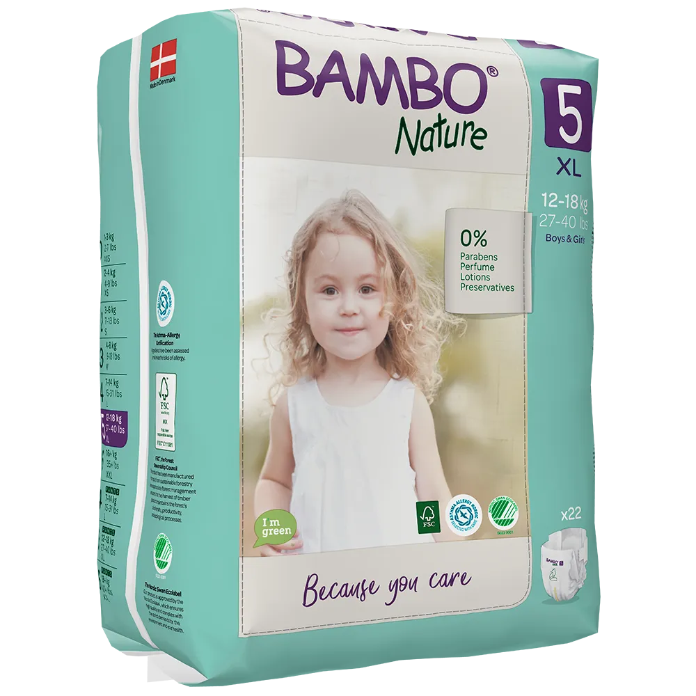 Bambo Nature scutece nr 5 (12-18kg) x 22 buc