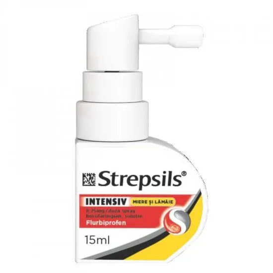 STREPSILS INTENSIV SPRAY MIERE SI LAMIE 15ML