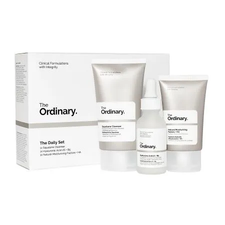 Pachet Balsam cu squalane pentru curatarea tenului, 50 ml + Acid hialuronic 2% + B5, 30 ml + Factori naturali de hidratare, 30 ml, The Ordinary