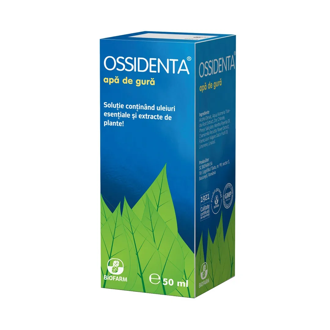 Ossidenta, apa de gura, 50 ml, Biofarm