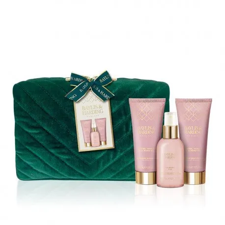 Set cadou Baylis&Harding cu Jojoba, Vanilie, Ulei de Migdale, 4 piese