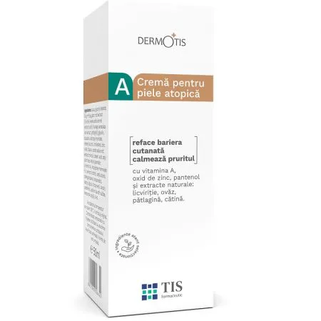 Crema pentru piele atopica DermoTis, 40 ml, Tis Farmaceutic