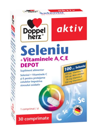 DOPPELHERZ Seleniu + Vit. A + C + E Depot x 30 comprimate