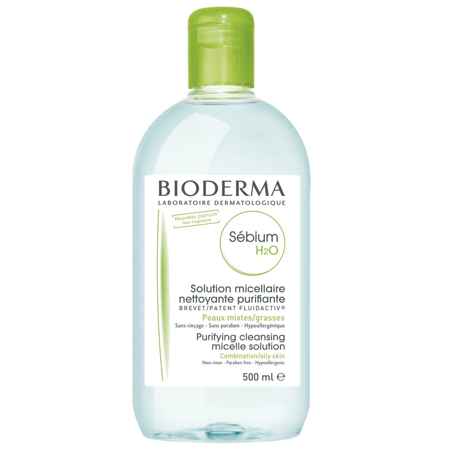 BIODERMA Solutie micelara pentru ten mixt si gras Sebium H2O, 500 ml