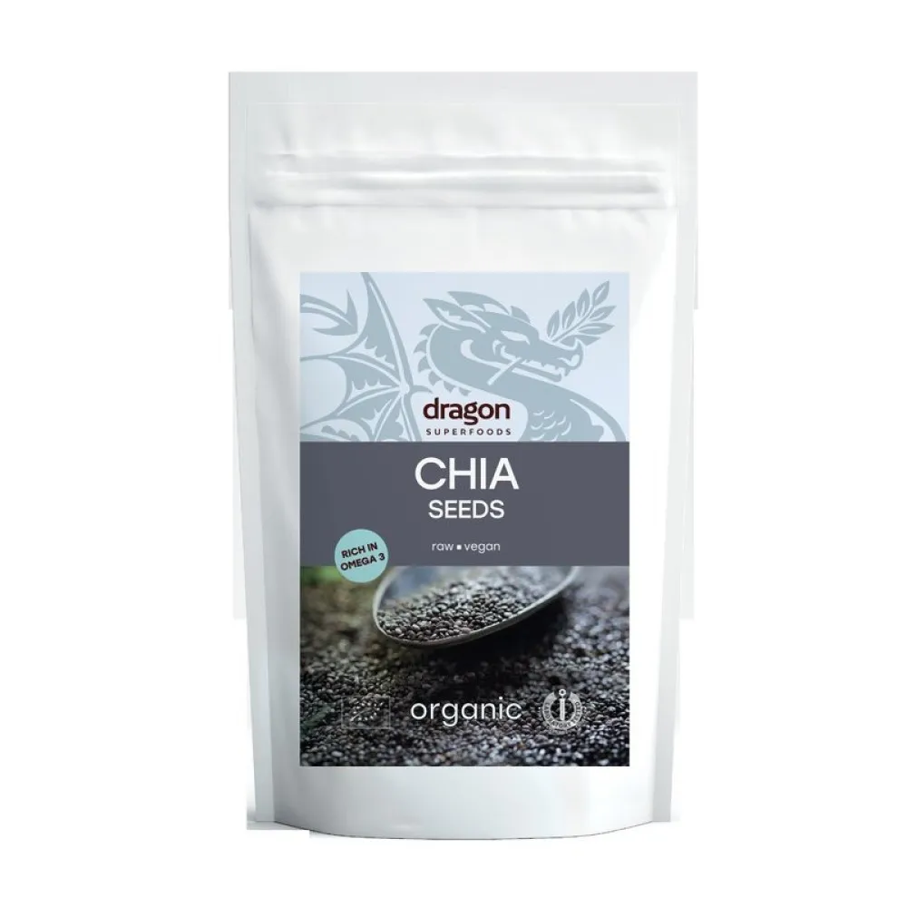 Seminte de chia raw bio (500 g), Dragon Superfoods