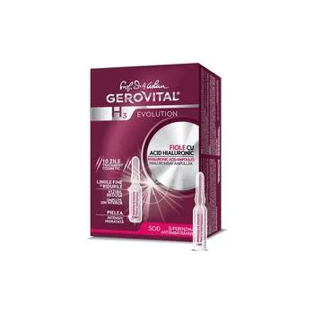 Fiole cu acid hialuronic H3 Evolution, 10 fiole x 2ml, Gerovital