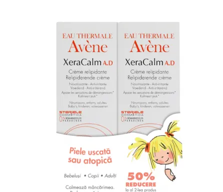 AVENE XeraCalm A.D. crema x 200ml 1+1-50% reducere