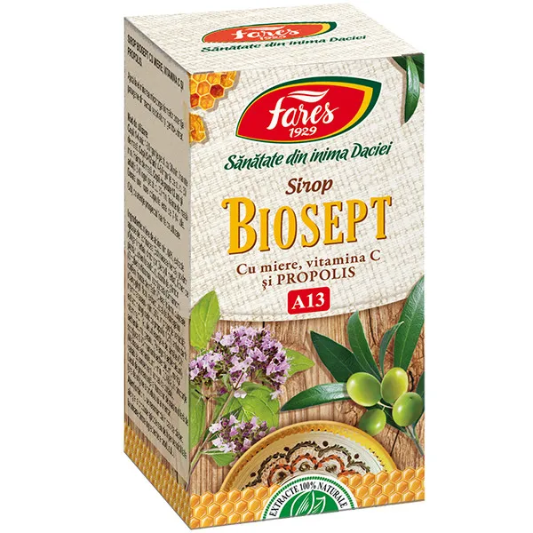 Fares Sirop Biosept cu Miere si Propolis x 100ml
