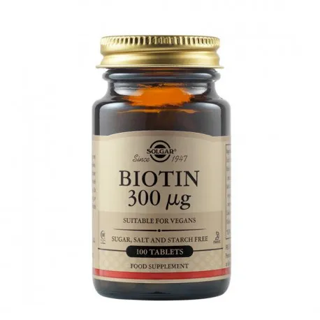 Biotin 300 mcg, 100 tablete Solgar