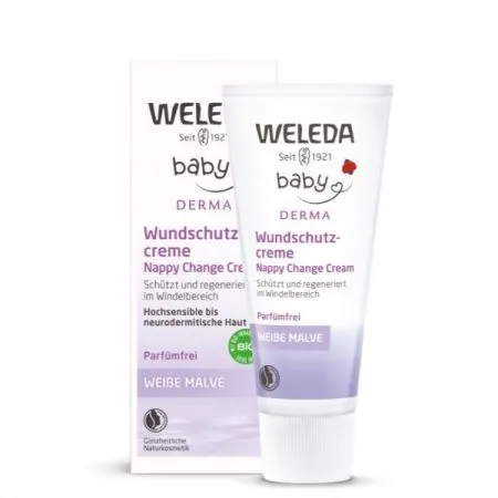Crema pentru zona scutecului cu nalba alba Baby Derma, 50 ml, Weleda
