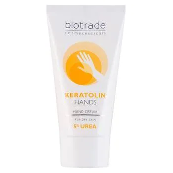 Crema pentru maini cu 5% uree Keratolin Hands, 50ml, Biotrade