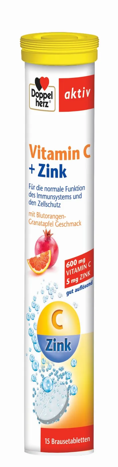 Aktiv Vitamina C + Zn x 15 comprimate efervescente (Doppelherz)