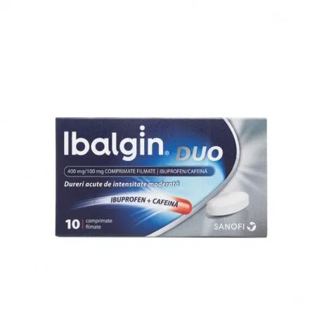 Ibalgin Duo 400mg/100mg, 10 comprimate