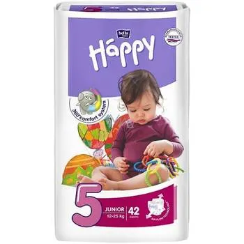 Scutece Happy Junior 12-25kg, 42 bucati, Bella Baby