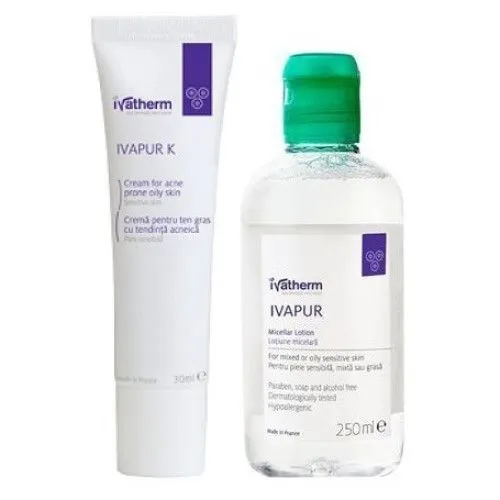 IVATHERM Ivapur K crema 30ml + Ivapur Lotiune micelara 250ml