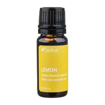 Ulei esential pur de lamaie (citrus limonum peel), 10ml, Sabio