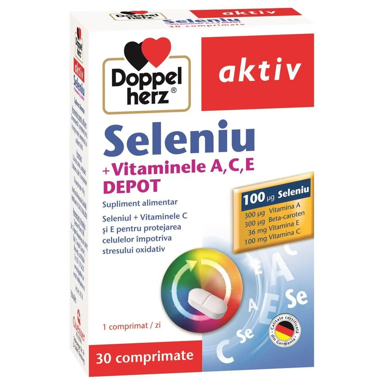DOPPELHERZ AKTIV SELENIU VIT A VIT C E DEPOT 30CP