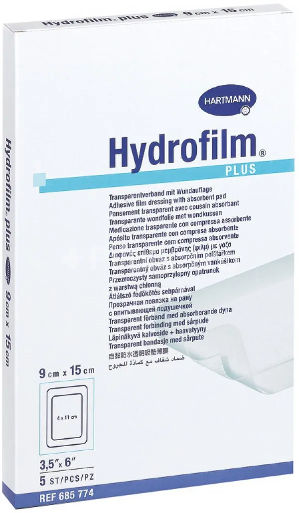 HYDROFILM PLUS 9CMx15CM*25 PANSAMENTE HARTMANN