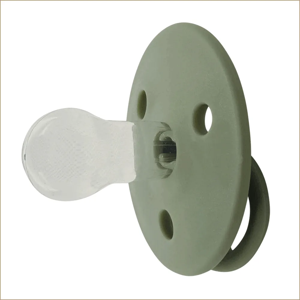 Suzeta din silicon 0+ luni green, 2 bucati, Mininor