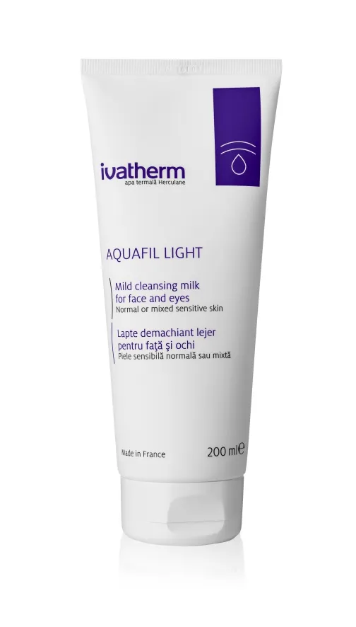 Ivatherm Aquafil Light Lapte Demachiant Fata si Ochi 200ml