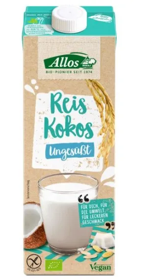 Bautura de orez si cocos ECO, 1L, Allos