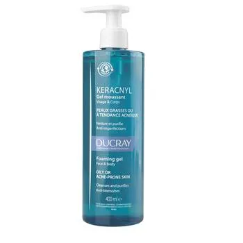 Gel spumant de curatare pentru pielea cu tendinta acneica Keracnyl, 400ml, Ducray