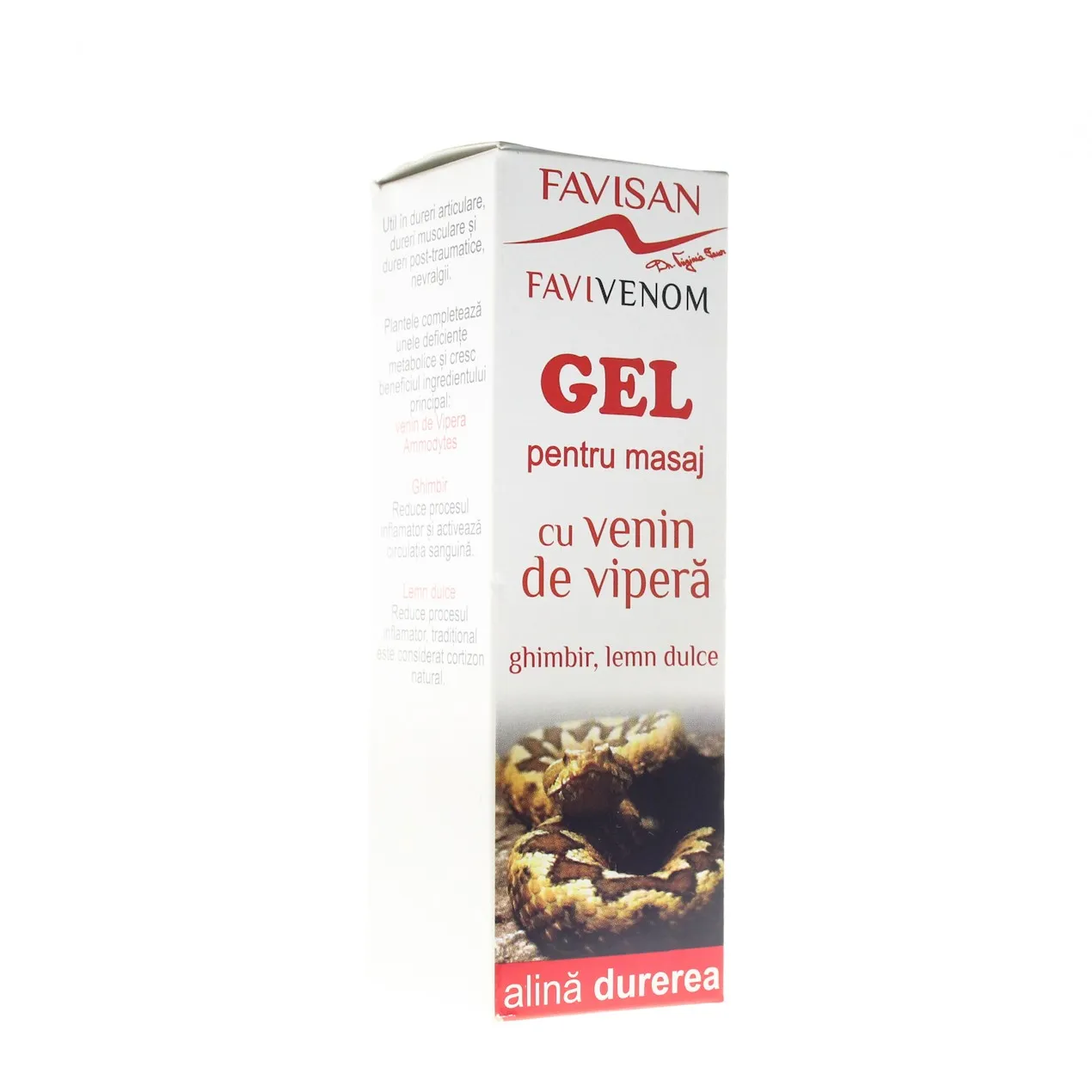 Crema masaj venin vipera, ghimbir si lemn dulce x 50ml (Favisan)