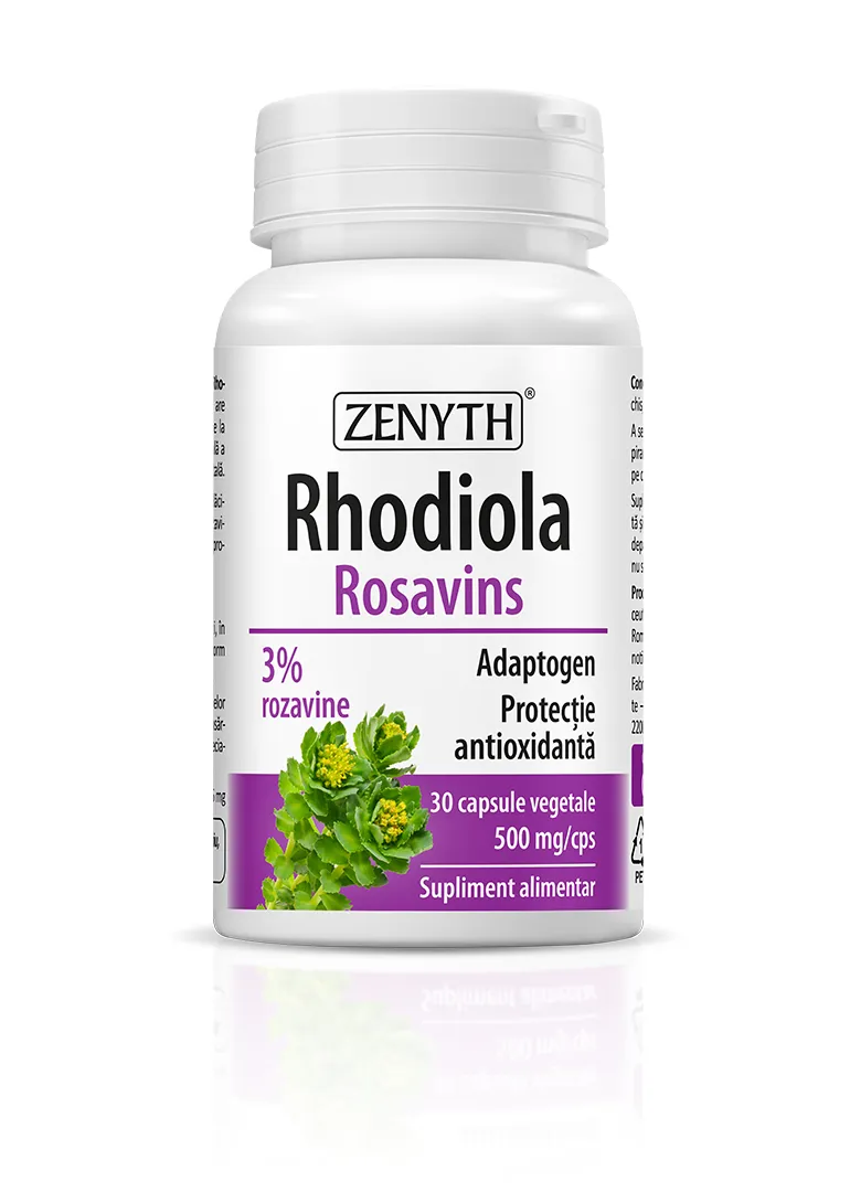 Rhodiola Rosavins 500mg, 30 capsule vegetale, Zenyth