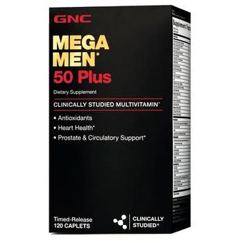 Complex de multivitamine pentru barbati Mega Men 50 Plus, 120 tablete, GNC