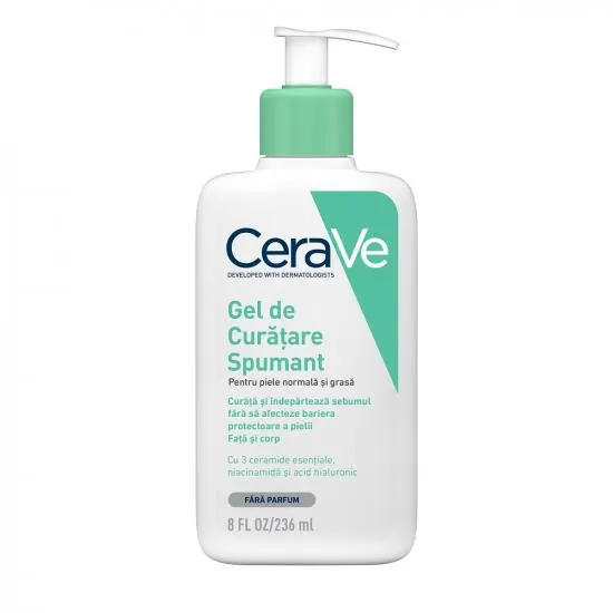 CeraVe Gel de spalare hidratant pentru piele normal-uscata, 236 ml