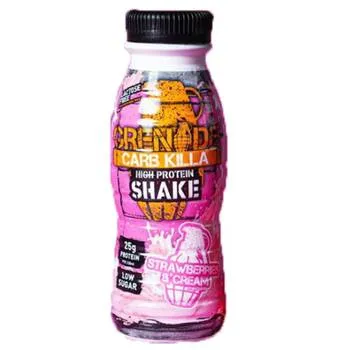 Shake proteic cu aroma de capsuni Carb Killa Protein, 330ml, GNC Grenade