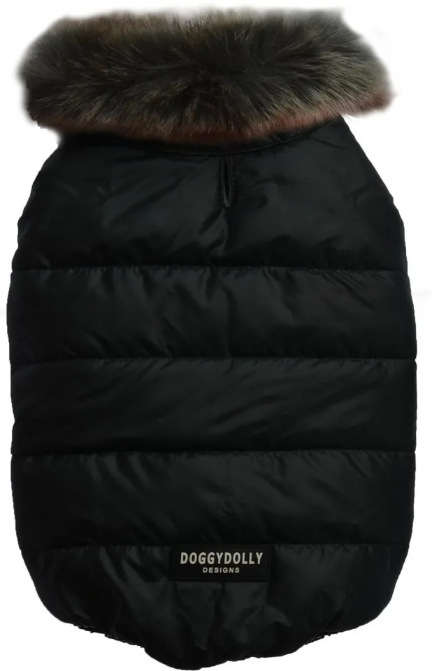 Geaca captusita cu guler-neagra-Doggydolly-W386