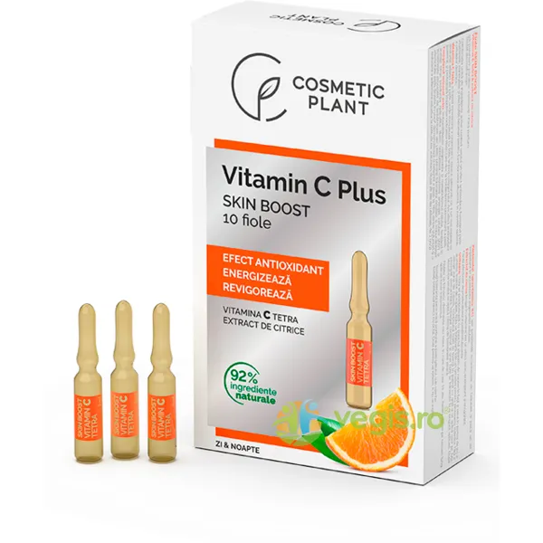 Fiole Skin Boost Vitamina C  Tetra, 10 fiole x 2 ml,Cosmetic Plant