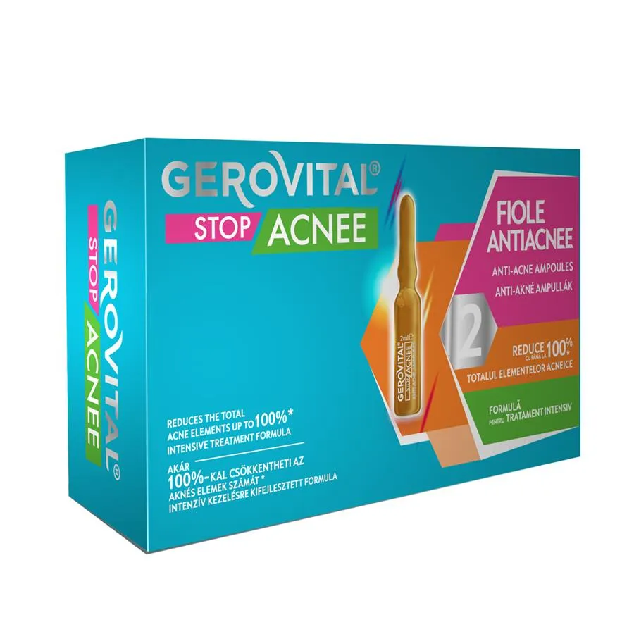 Fiole Antiacnee Stop Acnee, 10 fiole, Gerovital 474