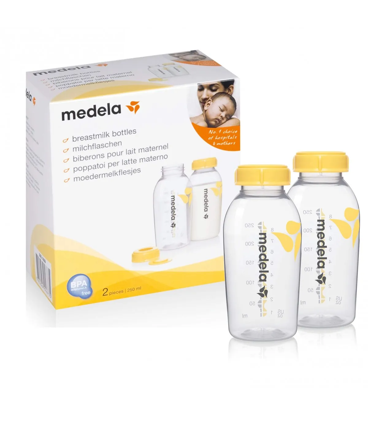 Set Biberoane fara tetine, 2 x 250 ml, Medela