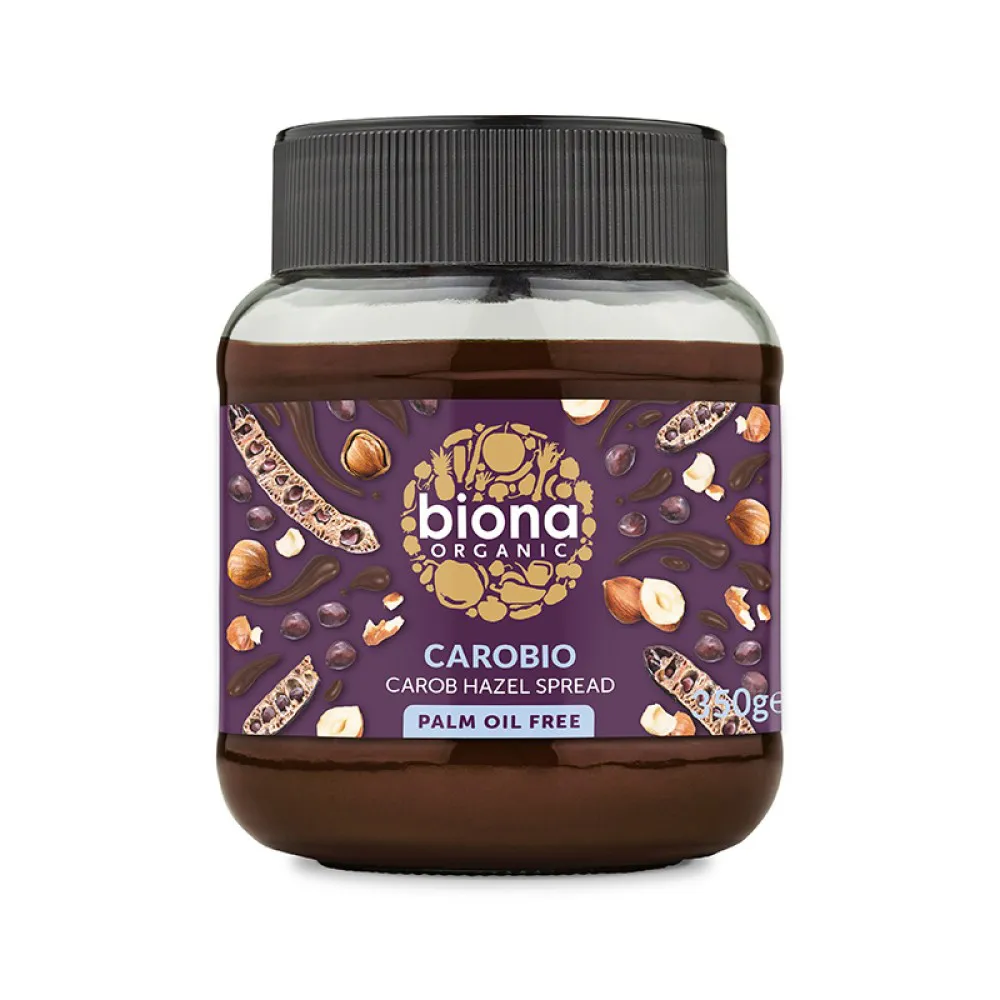 Crema tartinabila carobio cu alune de padure si carob bio (350g), Biona