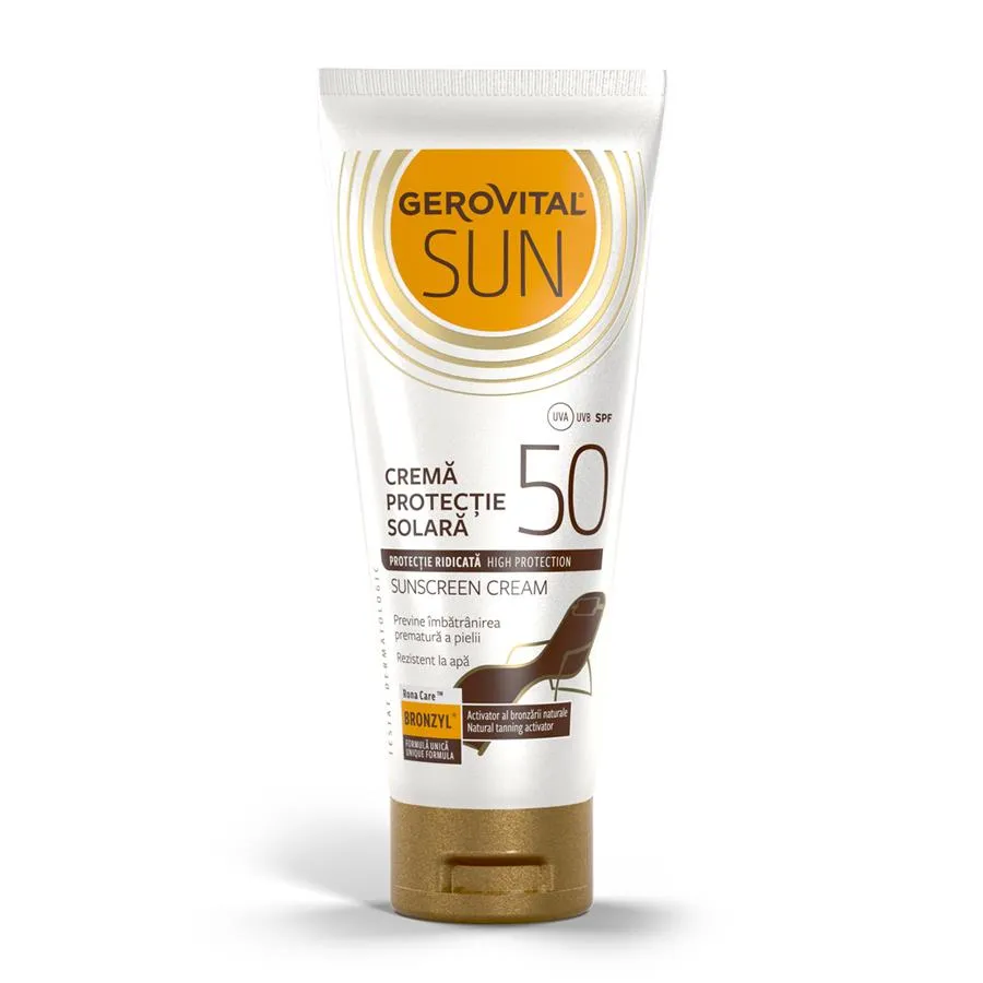 Crema protectie solara SFP50, 100 ml, Gerovital Sun 4646