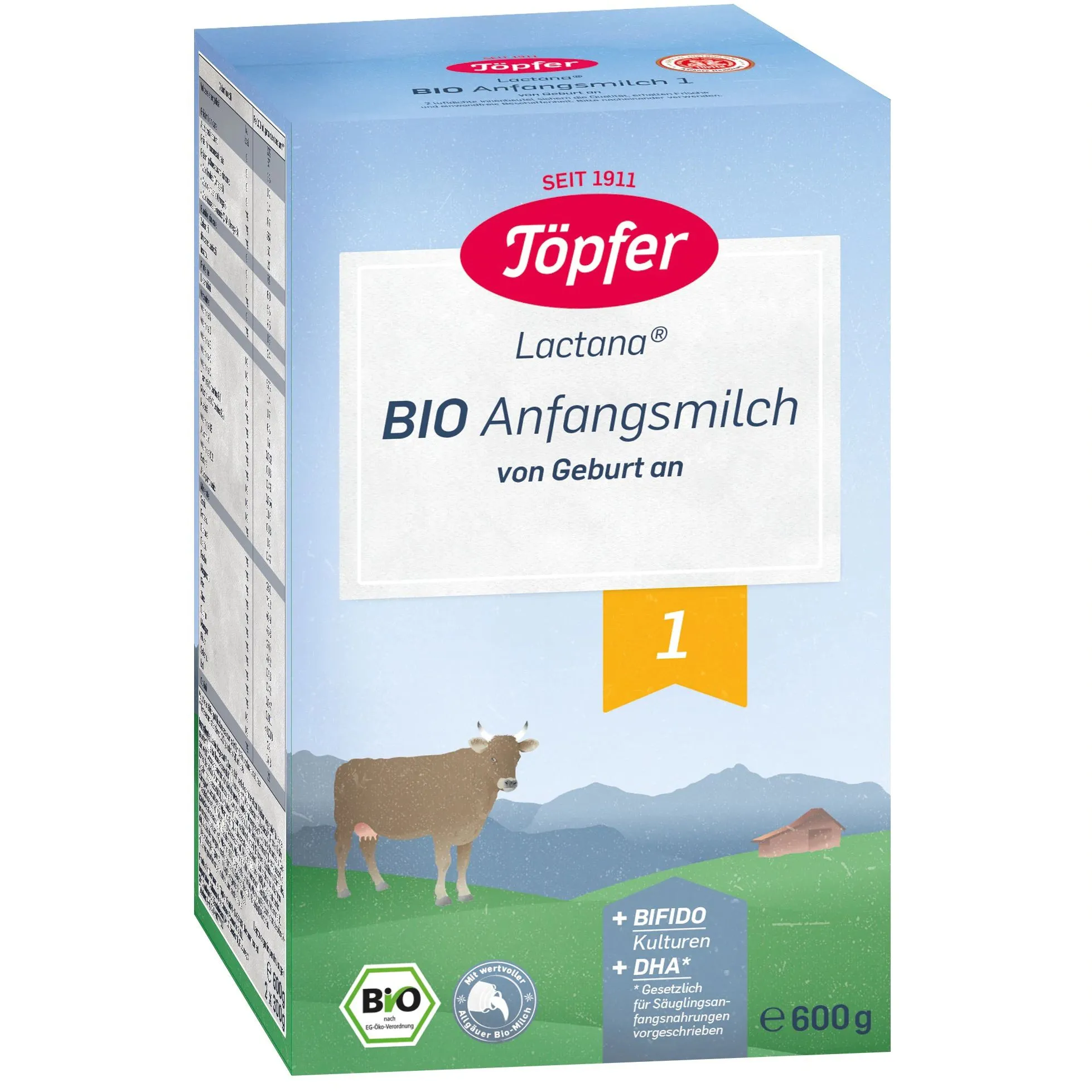 Topfer Bio 1, formula de lapte praf 0-6 luni x 600 grame