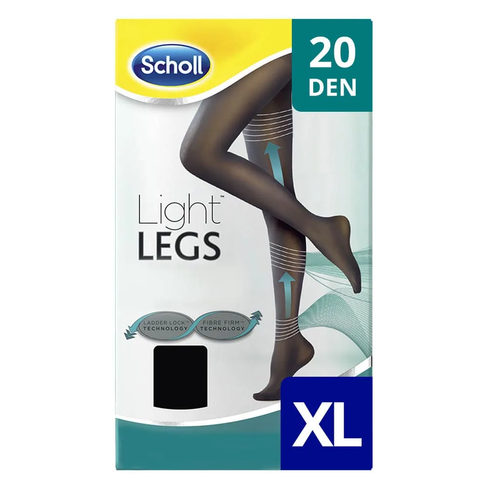Scholl Light Legs 20DEN Negru (XL)