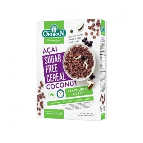 ORGRAN Cereale fara zahar cu acai si cocos, 200g