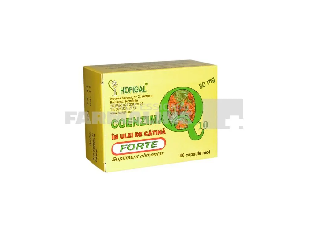 Coenzima Q10 in Ulei de catina 30 mg capsule moi